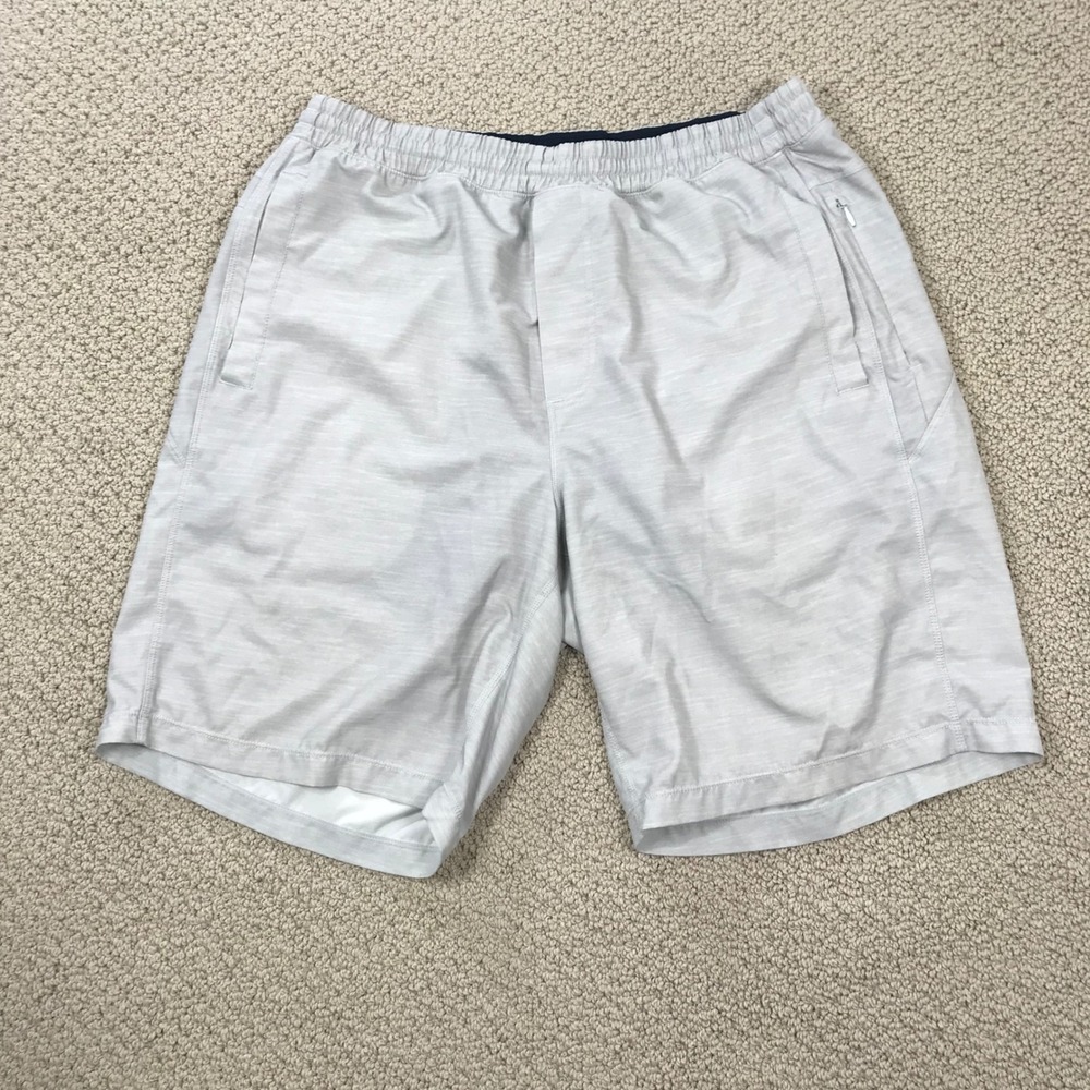 Birddogs Boom Athletic Shorts Mens XL Long Gray Lined Gym Running Workout Pocket